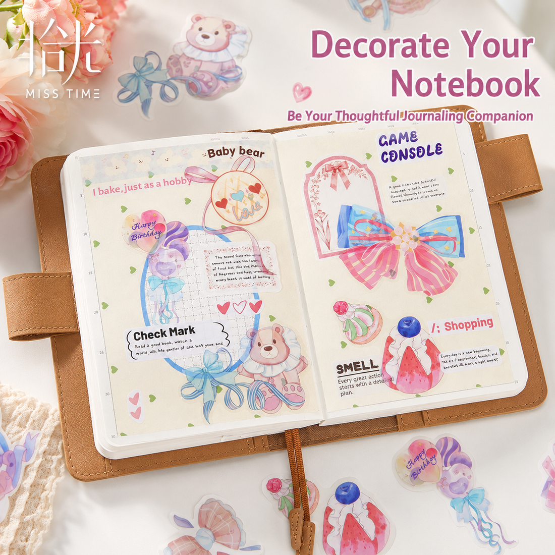 MISSTIME Dreamy Sweets Series PET Sticker Pack by MISSTIME - color option view for scrapbook decoration | Lumiyear