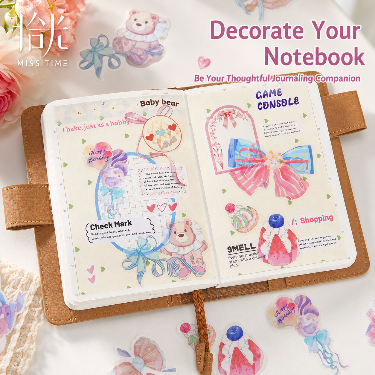 MISSTIME Dreamy Sweets Series PET Sticker Pack by MISSTIME - color option view for scrapbook decoration | Lumiyear
