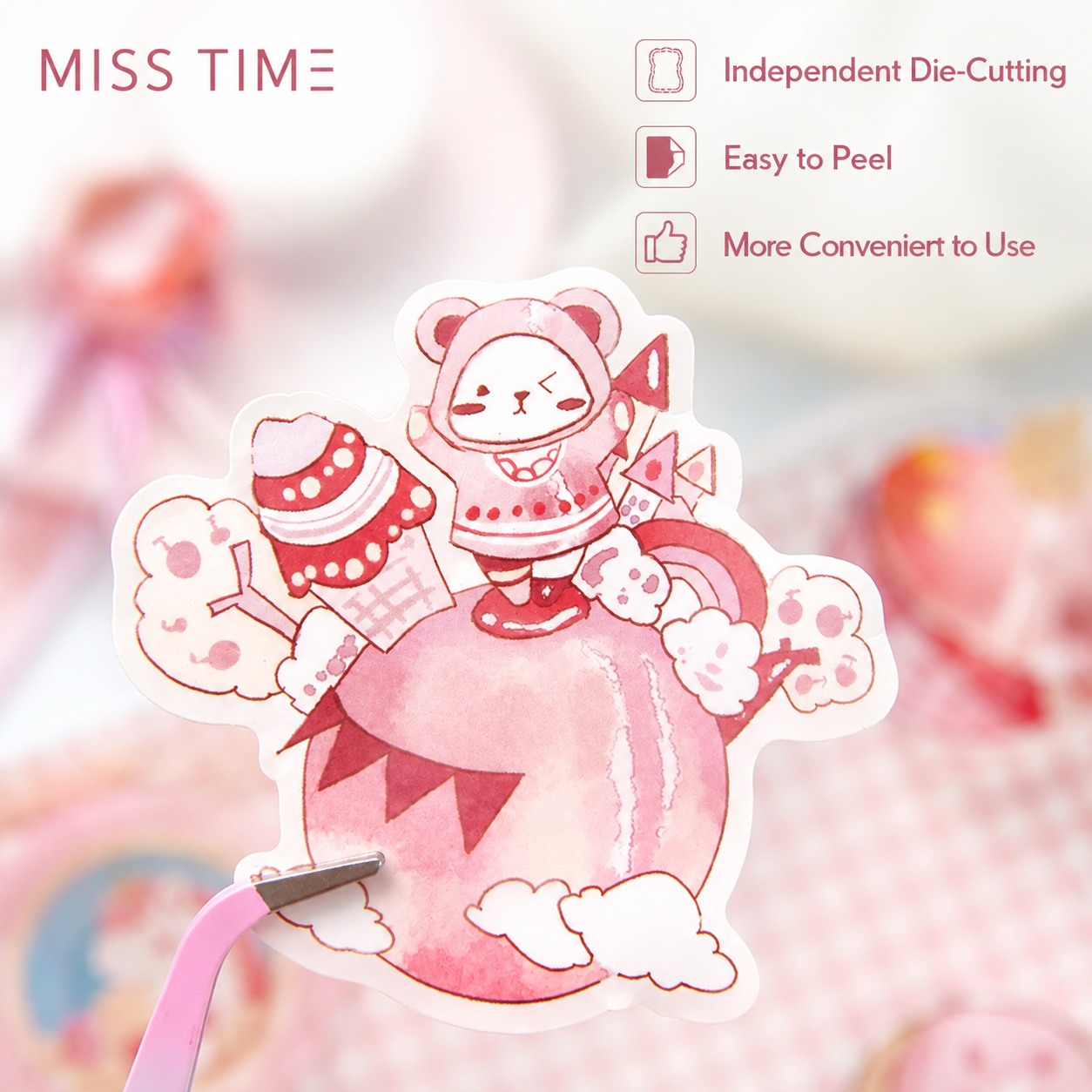 MISSTIME Dreamy Sweets Series PET Sticker Pack by MISSTIME - color option view for scrapbook decoration | Lumiyear