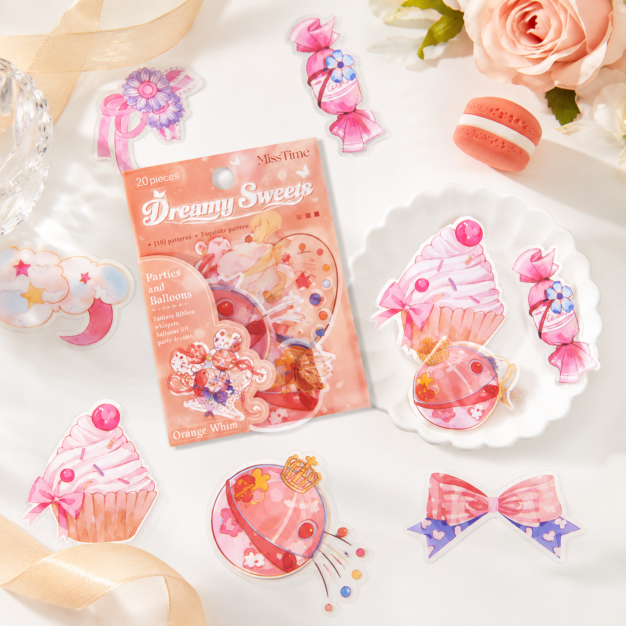 MISSTIME Dreamy Sweets Series PET Sticker Pack by MISSTIME - color option view for scrapbook decoration | Lumiyear