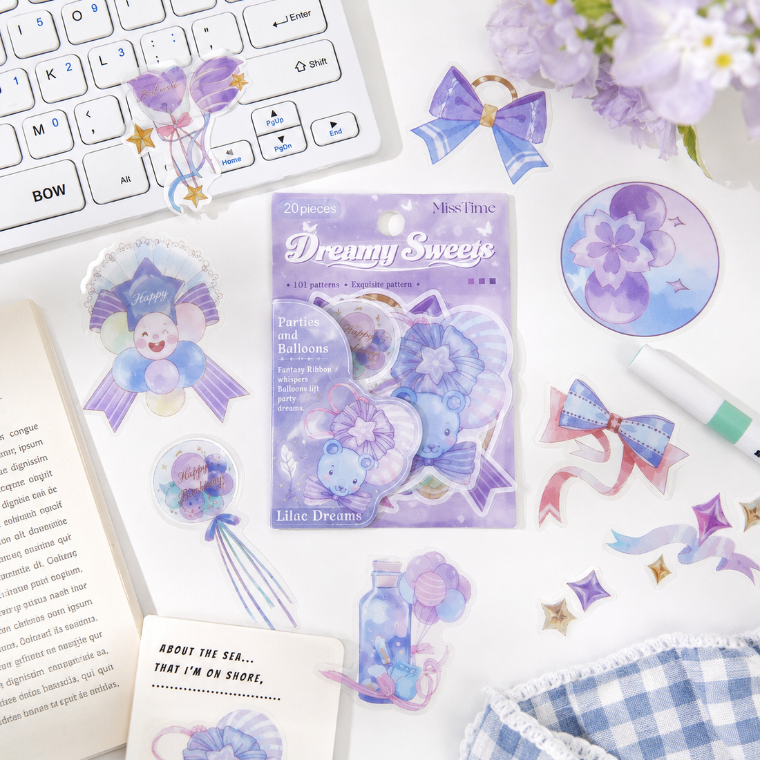 MISSTIME Dreamy Sweets Series PET Sticker Pack by MISSTIME - color option view for scrapbook decoration | Lumiyear