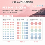 MISSTIME PET Dot Stickers Set (120 Pcs)