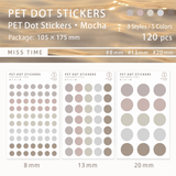 MISSTIME PET Dot Stickers Set (120 Pcs)
