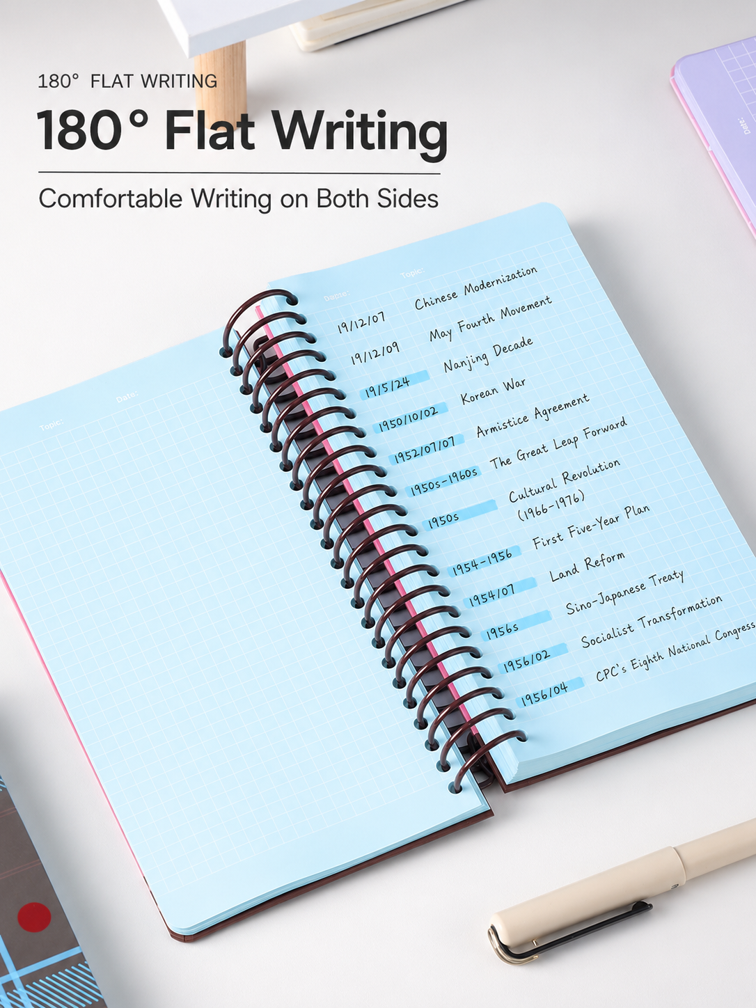 "Polka Dot Series" Soft Spiral Notebook by inrik - packaging view for journaling notebook | Lumiyear