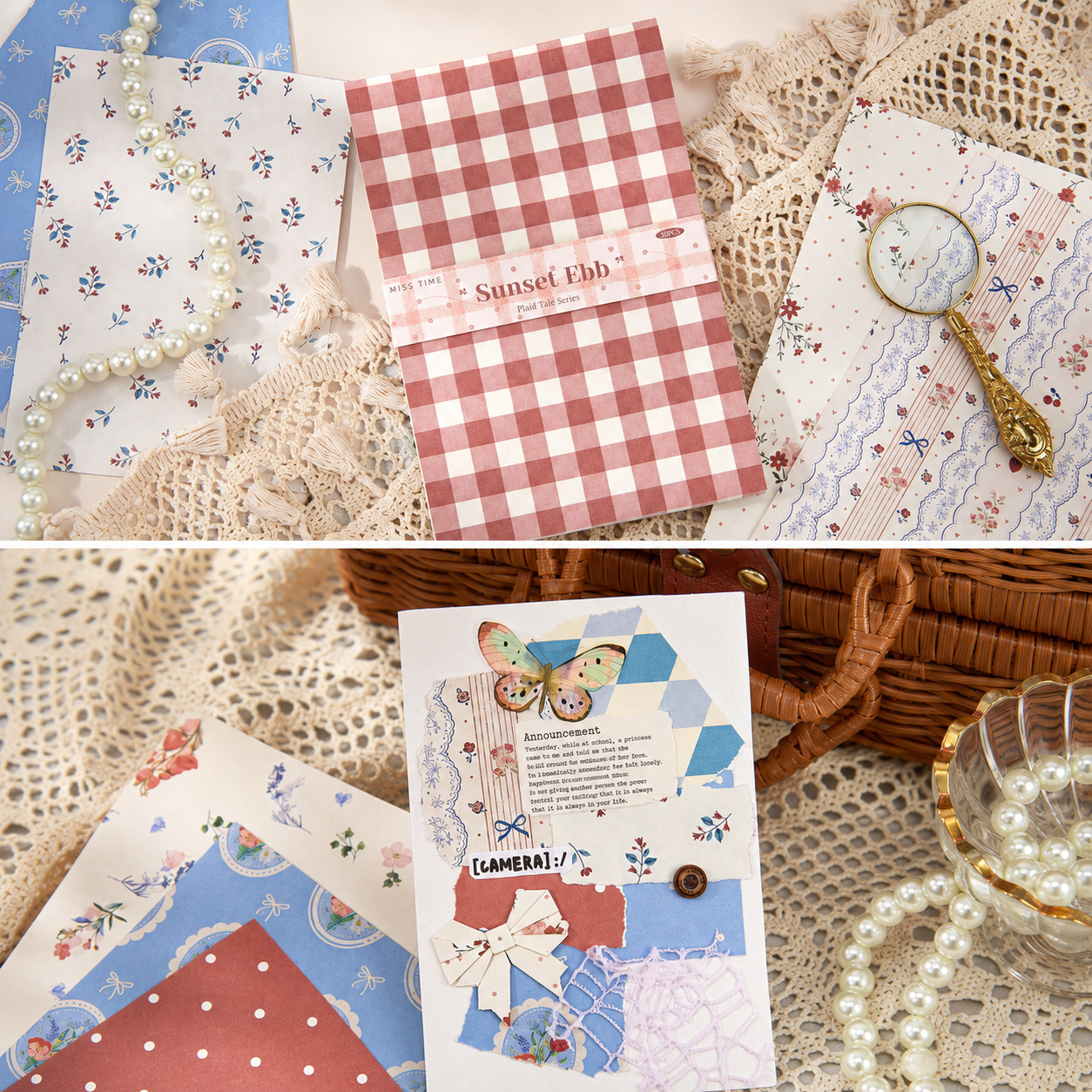 Checkered Tale Series Craft Paper (30 Sheets) by mr.paper - main product view for scrapbook decoration | Lumiyear