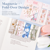 Vintage Floral Magnetic Bookmark Set (4 Pcs)
