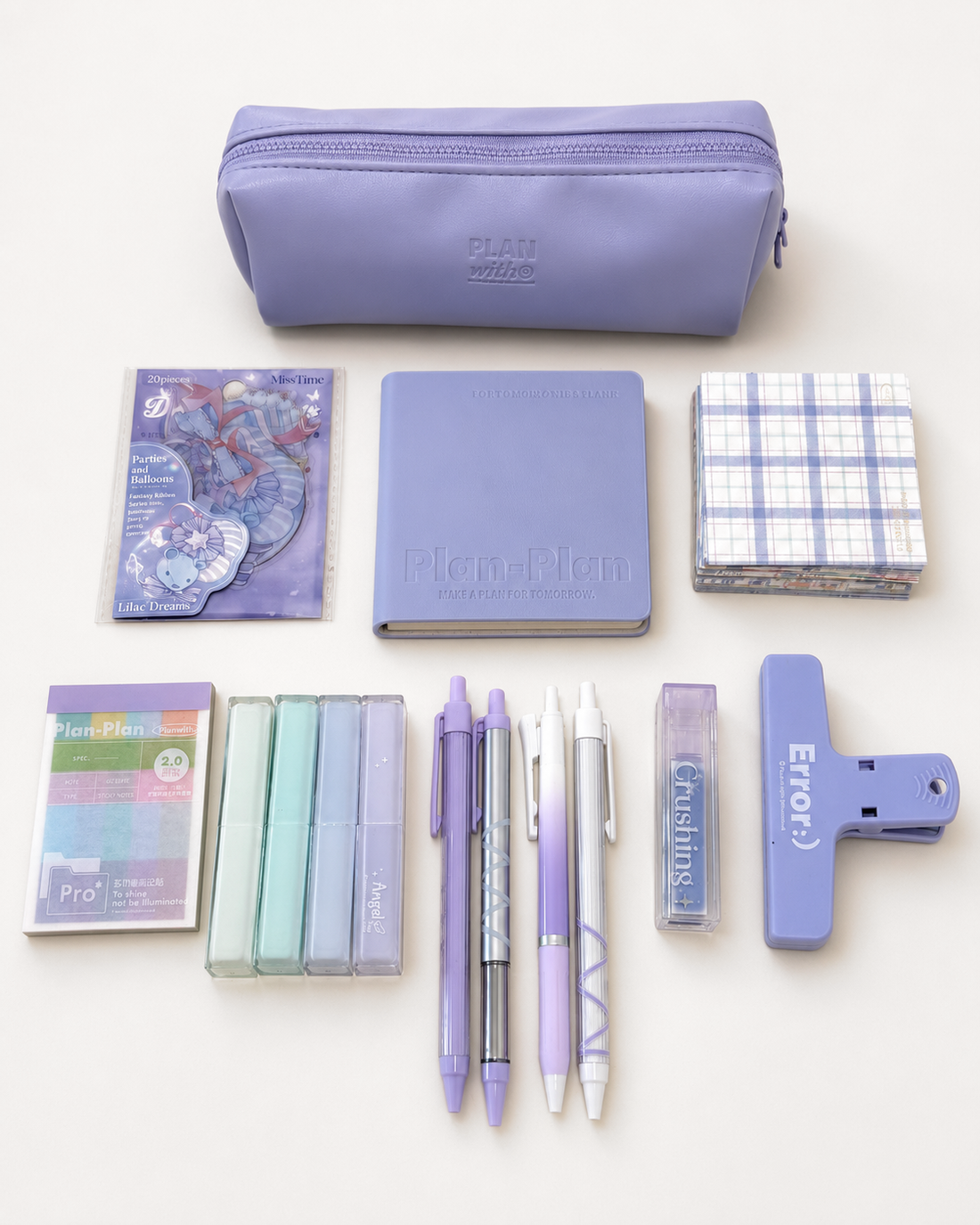 Aesthetic Purple Stationery Gift Set | Planwith & ROSYPOSY