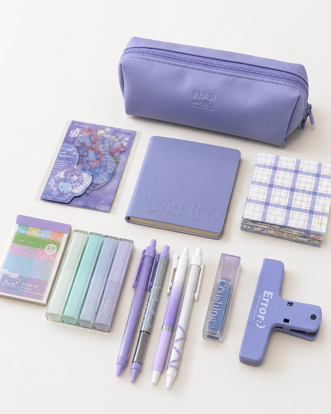 Aesthetic Purple Stationery Gift Set | Planwith & ROSYPOSY