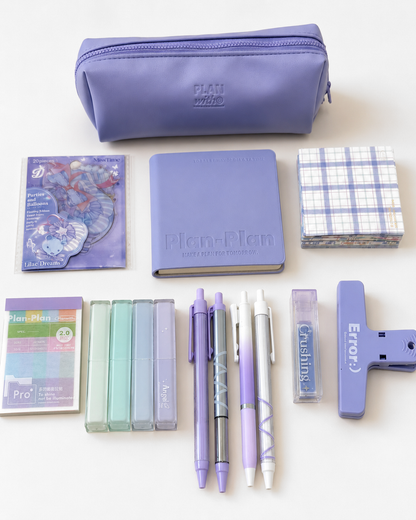 Aesthetic Purple Stationery Gift Set | Planwith & ROSYPOSY