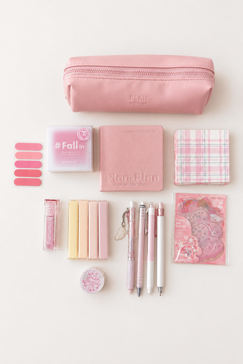 Aesthetic Pink Stationery Gift Set | Planwith & ROSYPOSY