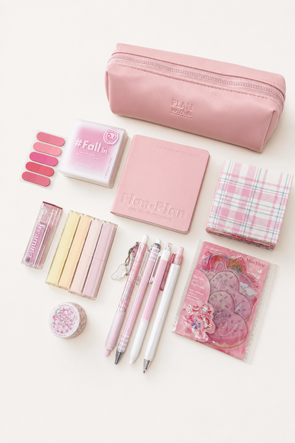 Aesthetic Pink Stationery Gift Set | Planwith & ROSYPOSY