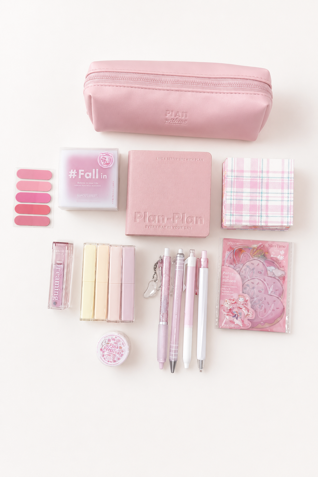 Aesthetic Pink Stationery Gift Set | Planwith & ROSYPOSY