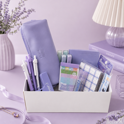 Aesthetic Purple Stationery Gift Set | Planwith & ROSYPOSY