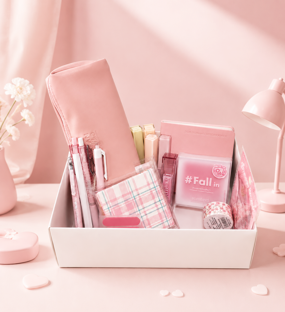 Aesthetic Pink Stationery Gift Set | Planwith & ROSYPOSY
