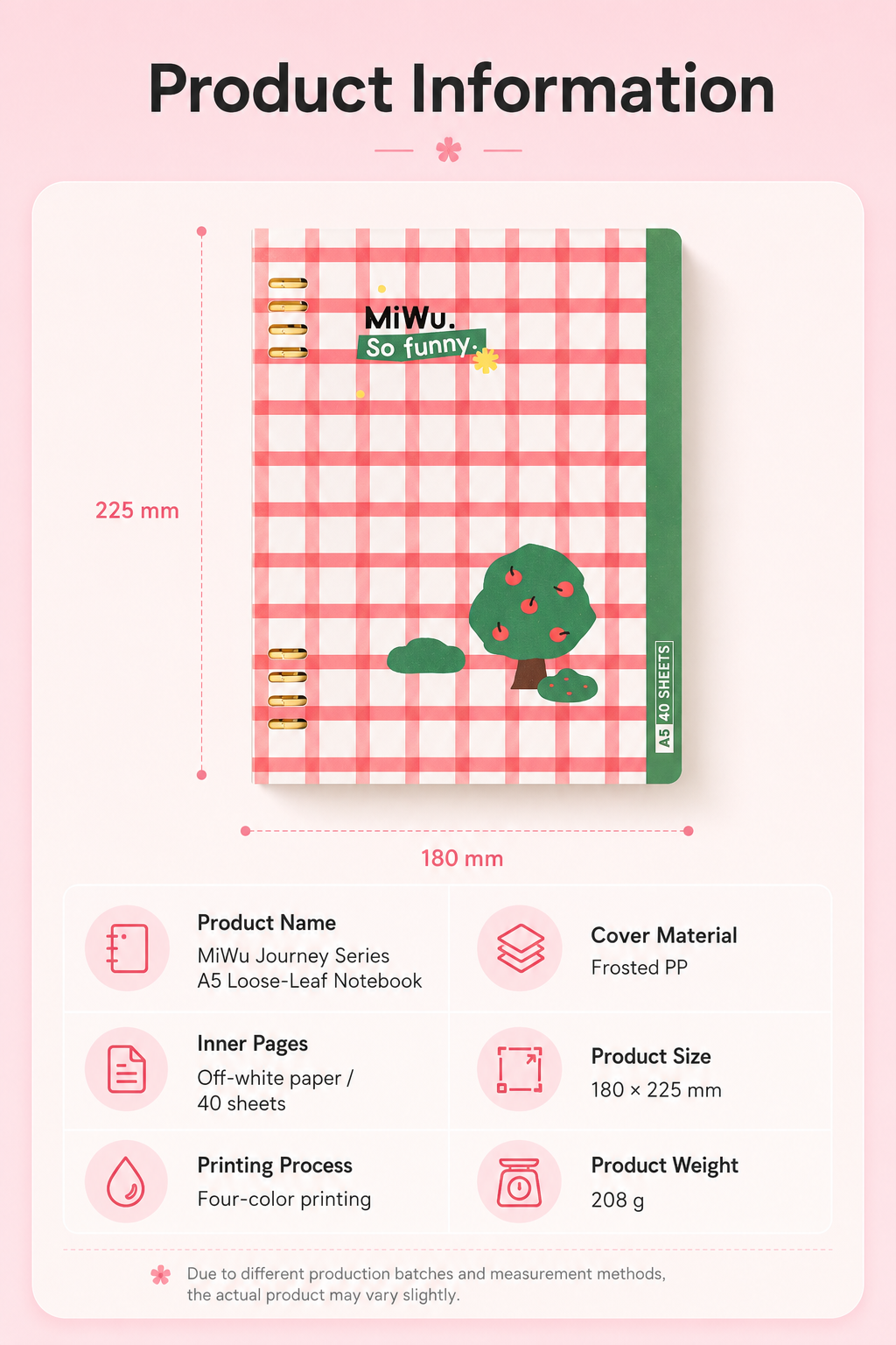 "Color Art" A5 Flexible Loose-Leaf Notebook