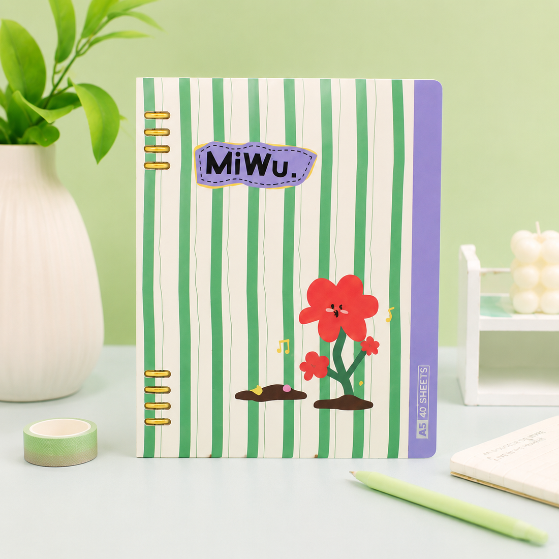 "Color Art" A5 Flexible Loose-Leaf Notebook by ledai - color option view for journaling notebook | Lumiyear