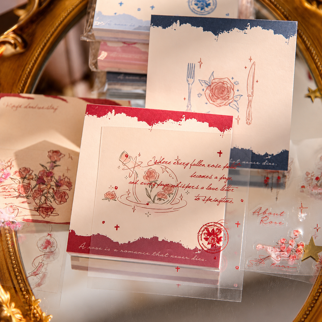 "Rose's Letter" Series Premium Memo Pad by mr.paper - color option view for aesthetic stationery | Lumiyear