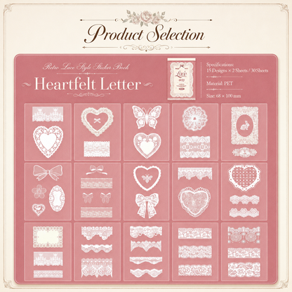 "Lace Aesthetics" Retro Sticker Book Series