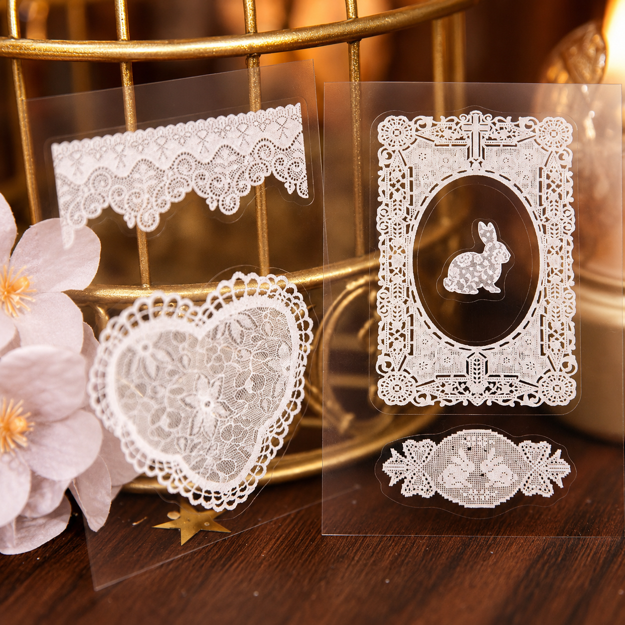 "Lace Aesthetics" Retro Sticker Book Series by mr.paper - color option view for scrapbook decoration | Lumiyear