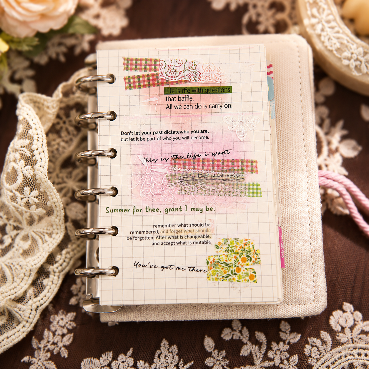 "Lace Aesthetics" Retro Sticker Book Series by mr.paper - color option view for scrapbook decoration | Lumiyear