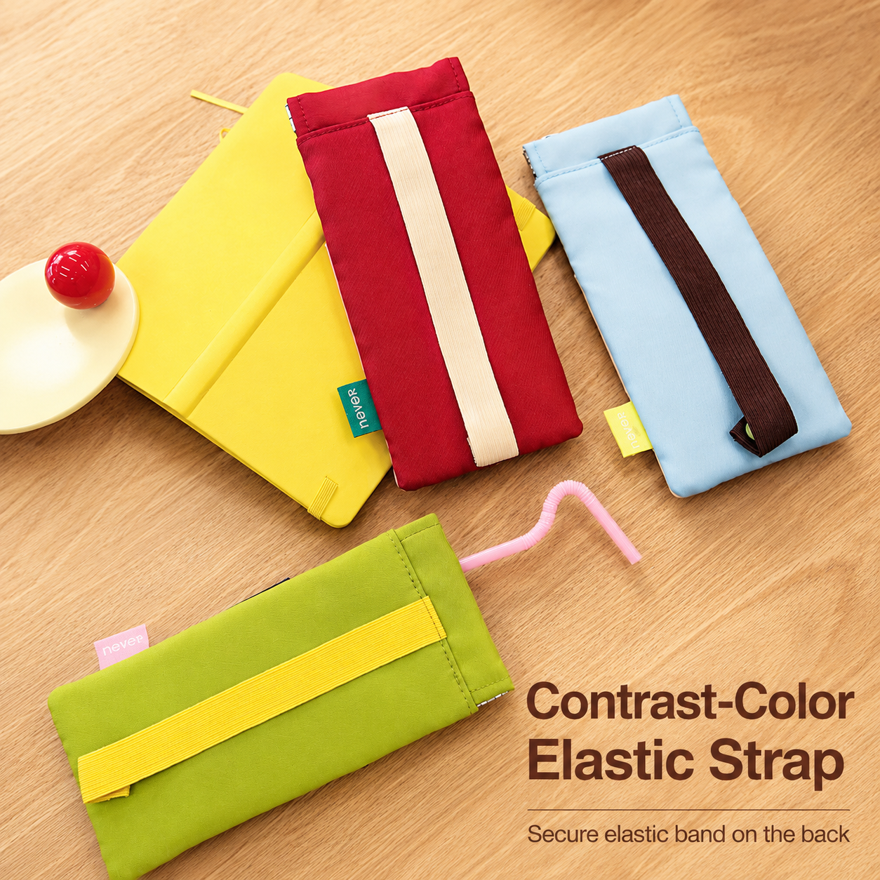 Spring Pencil Case Collection Pinch-to-Open Pouch by never - color option view for journaling writing tool | Lumiyear