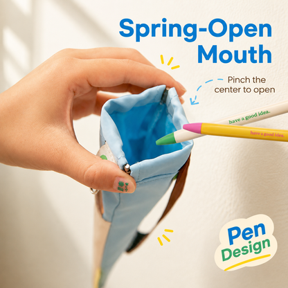 Spring Pencil Case Collection Pinch-to-Open Pouch by never - color option view for journaling writing tool | Lumiyear