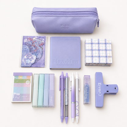 Aesthetic Purple Stationery Gift Set by Planwith - main product view for stationery gift set | Lumiyear