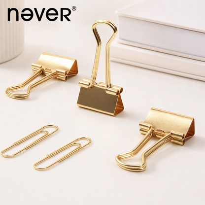 Gold Pineapple Ceramic Tray Set with Paper Clips & Binder Clips by never - packaging view for scrapbook decoration | Lumiyear
