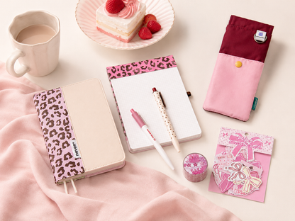 Aesthetic Strawberry Leopard Stationery Mega Gift Set🍓 by never - packaging view for stationery gift set | Lumiyear