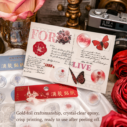 In the Name of Rose 3D Epoxy Wax Seal Stickers