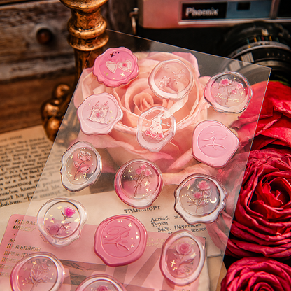 In the Name of Rose 3D Epoxy Wax Seal Stickers
