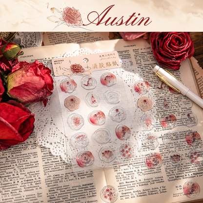 In the Name of Rose 3D Epoxy Wax Seal Stickers