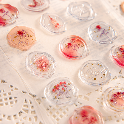 In the Name of Rose 3D Epoxy Wax Seal Stickers
