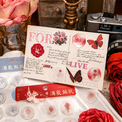 In the Name of Rose 3D Epoxy Wax Seal Stickers