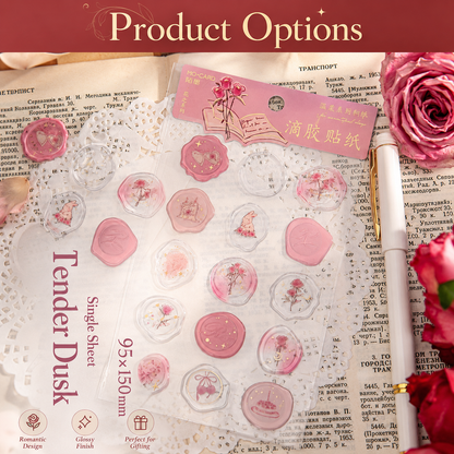 In the Name of Rose 3D Epoxy Wax Seal Stickers