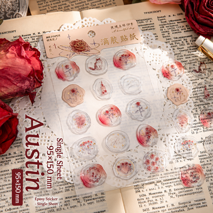 In the Name of Rose 3D Epoxy Wax Seal Stickers