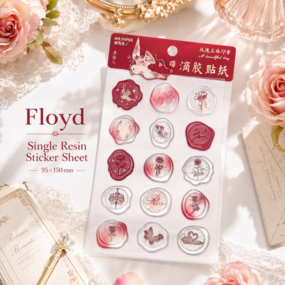 In the Name of Rose 3D Epoxy Wax Seal Stickers