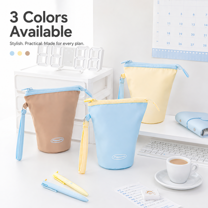 Planwith Caféf Flip Pen Pouch 2-in-1 Fold-Down pencil case