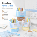 Planwith Caféf Flip Pen Pouch 2-in-1 Fold-Down pencil case