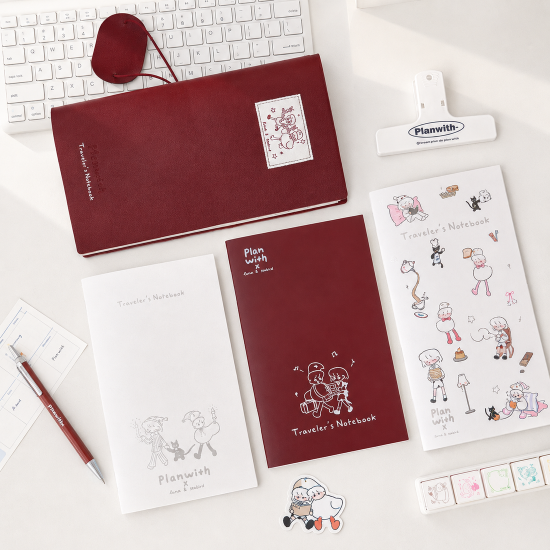 Planwith TN Traveler's Notebook Set (3 Inserts / 184 Pages)
