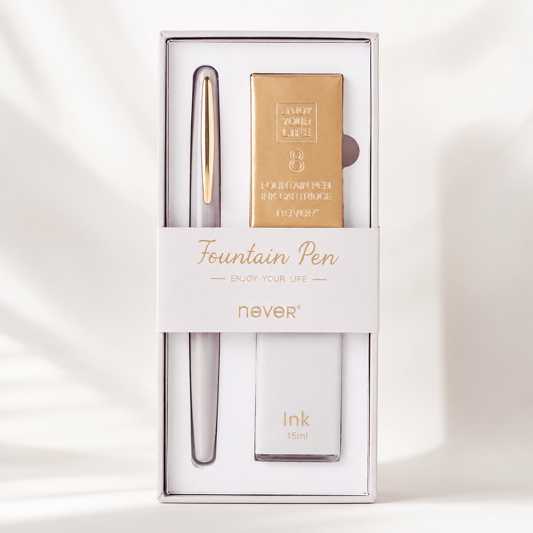 Brass Lacquer Fountain Pen Gift Set (EF Nib)