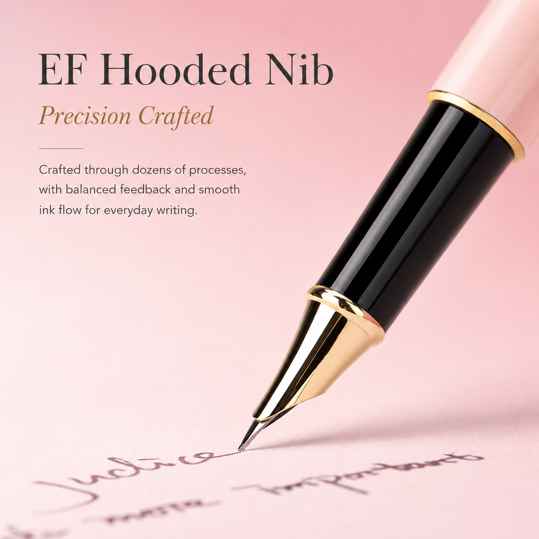 Brass Lacquer Fountain Pen Gift Set (EF Nib)