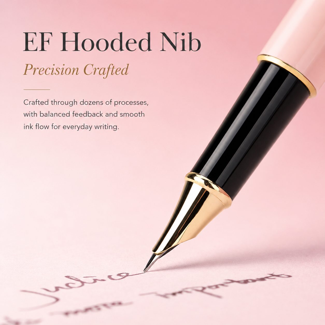 Brass Lacquer Fountain Pen Gift Set (EF Nib)