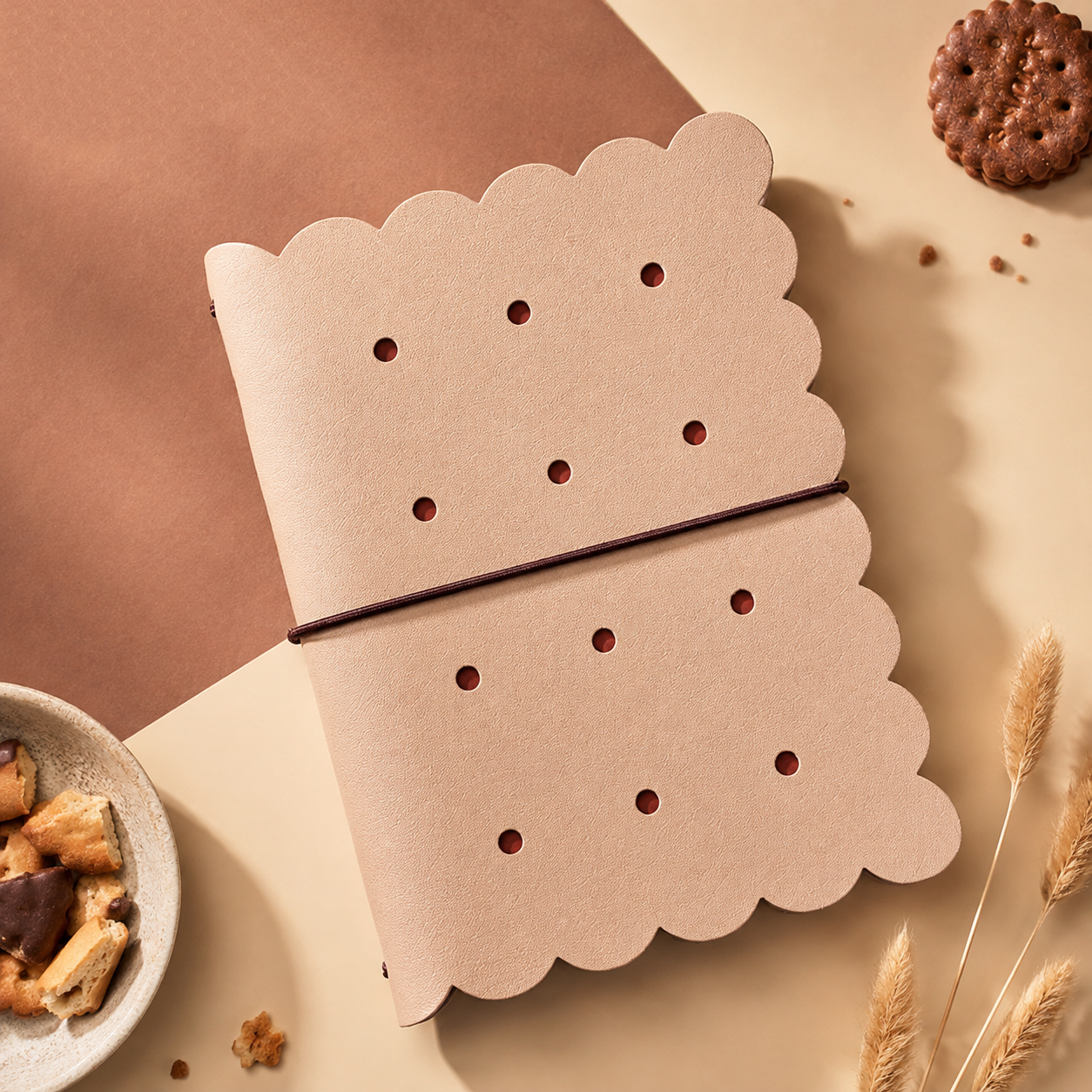 Cookie Time B6 Travel Journal & Gel Pen Stationery Gift Set