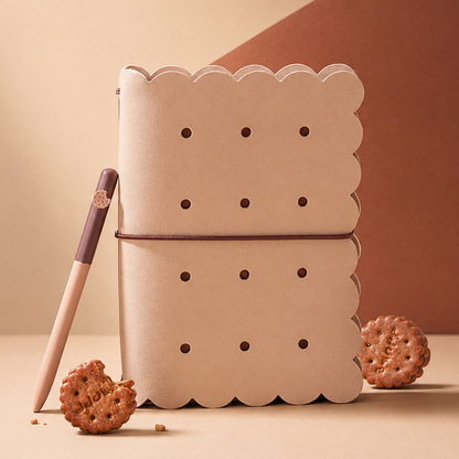 Cookie Time B6 Travel Journal & Gel Pen Stationery Gift Set