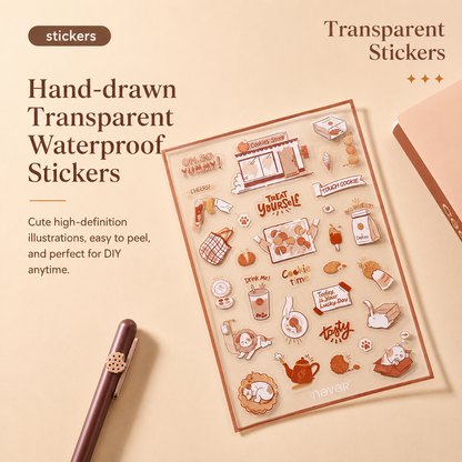 Cookie Time B6 Travel Journal & Gel Pen Stationery Gift Set