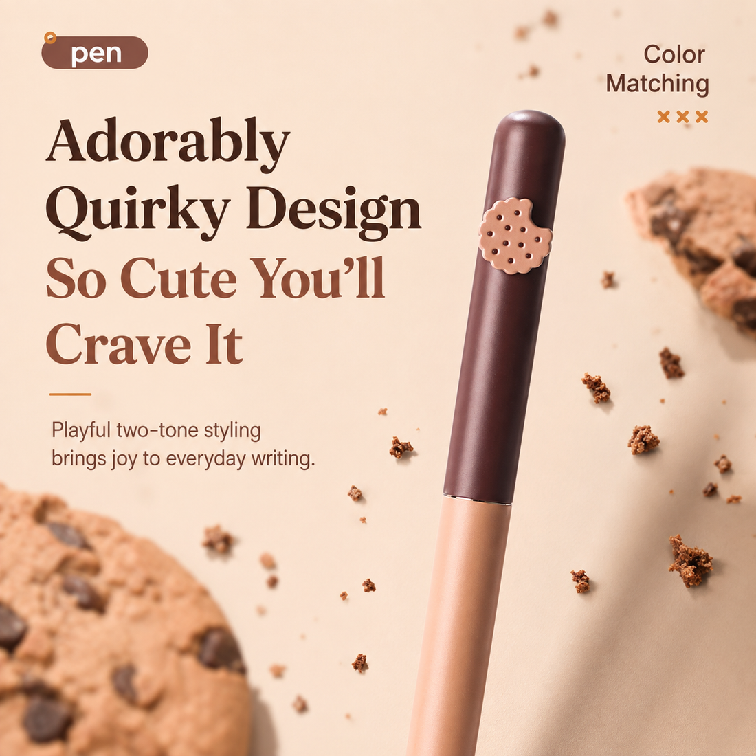 Cookie Time B6 Travel Journal & Gel Pen Stationery Gift Set