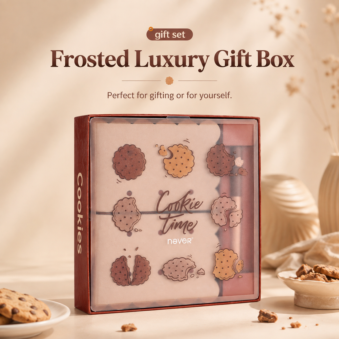 Cookie Time B6 Travel Journal & Gel Pen Stationery Gift Set
