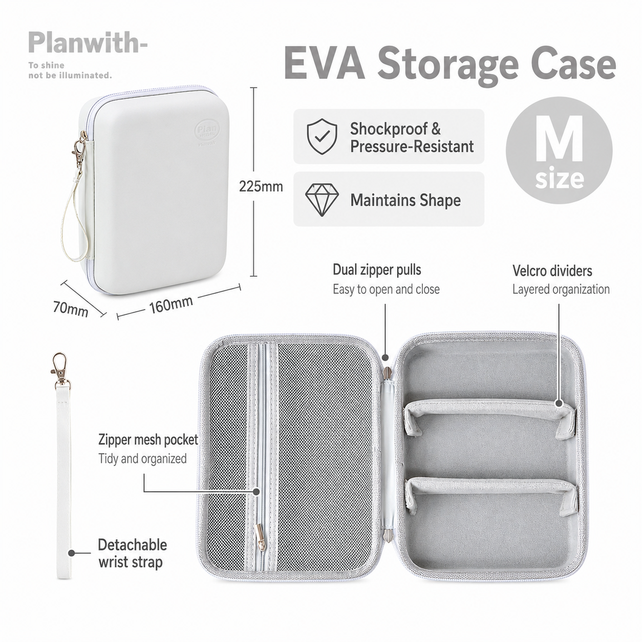 Planwith Multihold Shockproof EVA Hard Shell Storage Case