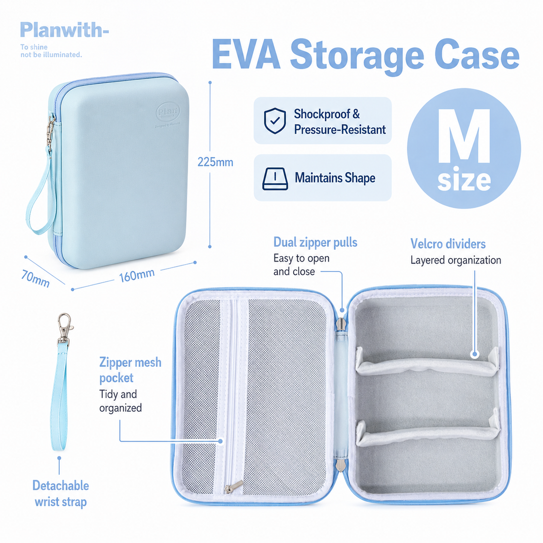 Planwith Multihold Shockproof EVA Hard Shell Storage Case